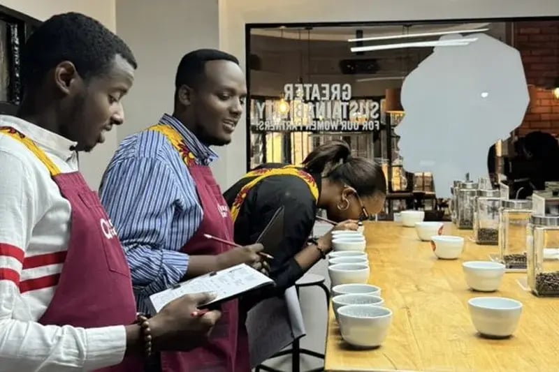 Specialty coffee masterclass and coffee cupping At Question Coffee & Kivu Noir